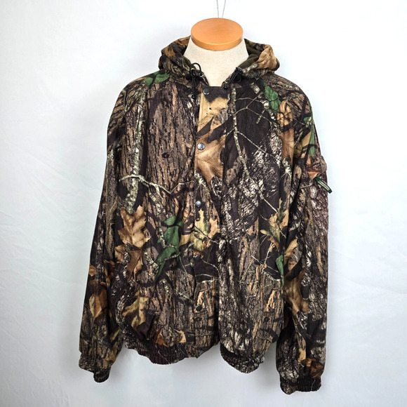 Remington Mossy Oak Breakup Camo Hunting Jacket Mens XL Hooded - Picture 1 of 16